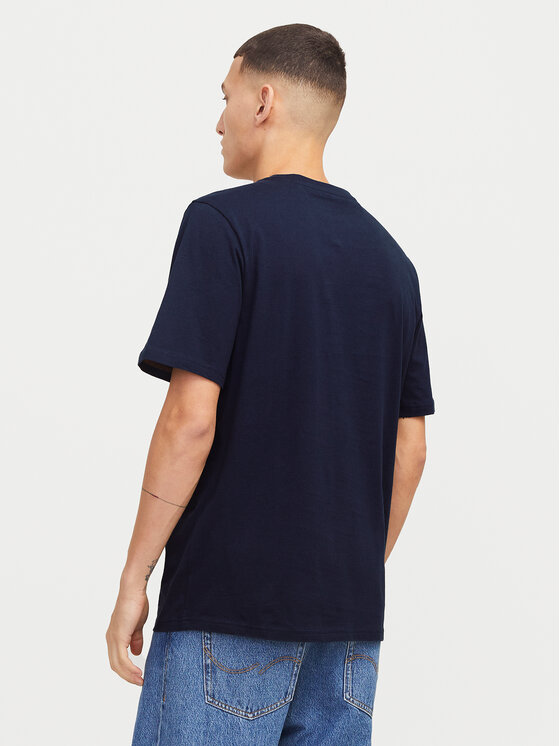 Jack&Jones Jack&Jones T-Shirt Colton 12268439 Granatowy Standard Fit