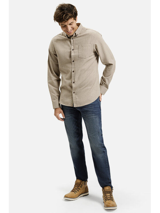Cross Jeans Cross Jeans Koszula 35621-053 Szary Regular Fit
