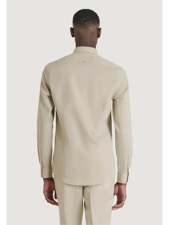 Antony Morato Antony Morato Camicia SHIRT ALICANTE SLIM FIT Beige Shirt Fit