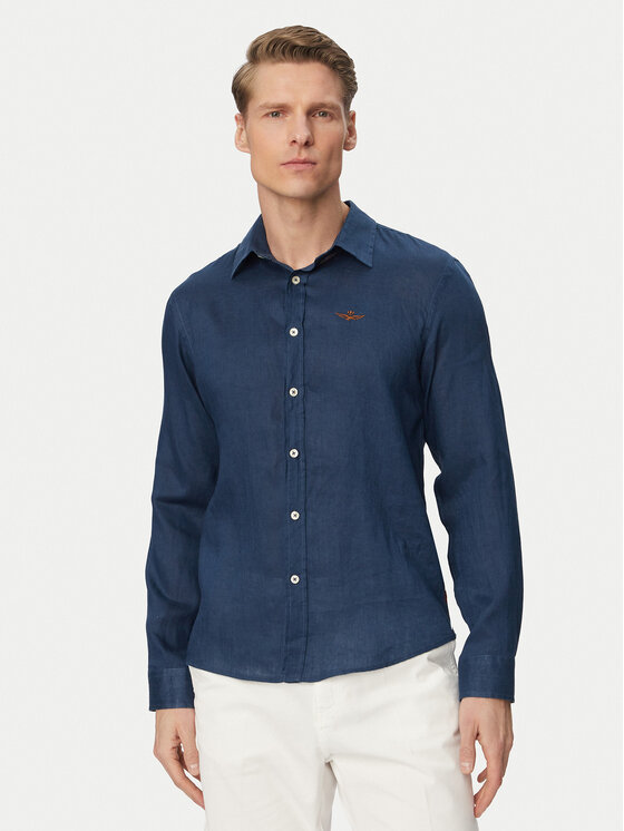 Aeronautica Militare Cămașă 261CA1321UCT03089 Albastru Regular Fit