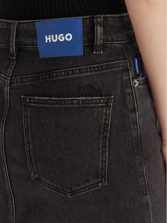 HUGO HUGO Džínová sukně Goja_B 50546327 Černá Regular Fit