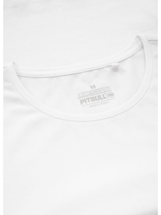 PITBULL PITBULL T-Shirt Koszulka damska Slim Fit Small Logo XL Biały Regular Fit
