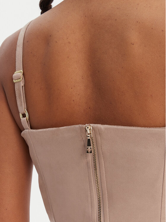 Guess Guess Top W6RH03 WJ472 Beež Slim Fit