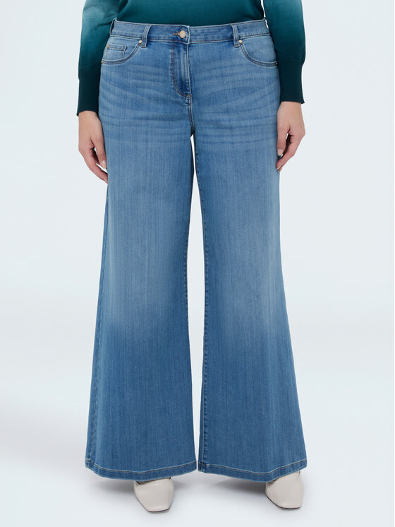 Fiorella Rubino Fiorella Rubino Jeansy P463T305222N004 Turkusowy Flared Fit