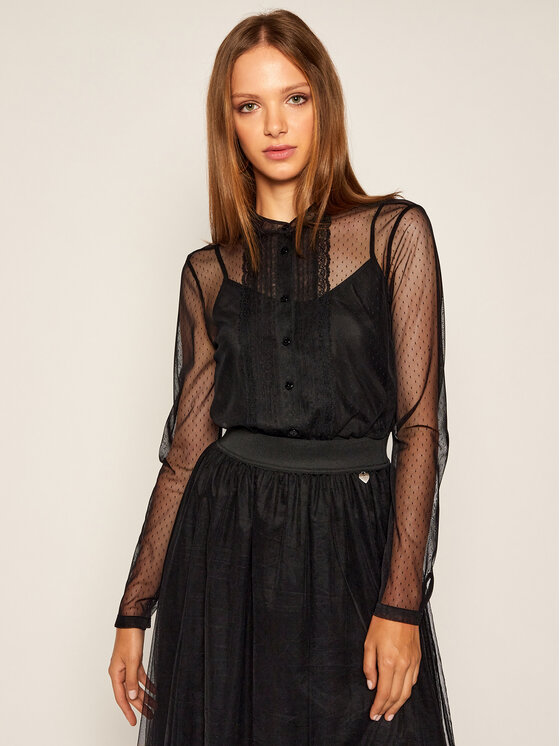 TWINSET TWINSET Marškiniai 202TP2205 Juoda Regular Fit