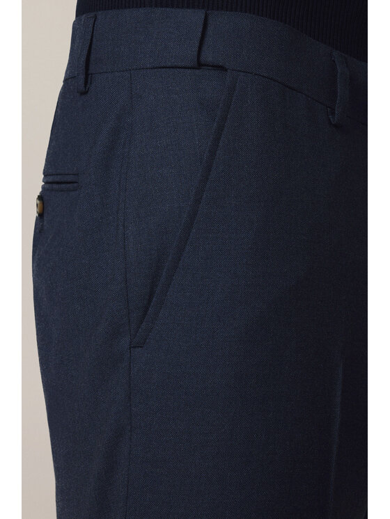 Lancerto Lancerto Spodnie materiałowe Artemio SP073225000011 Granatowy Slim Fit
