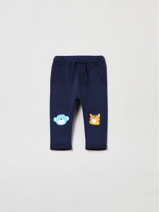 OVS Pantaloni trening 1685723 Bleumarin Regular Fit
