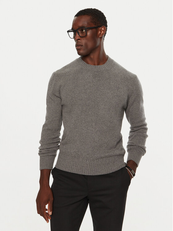 AMI PARIS Sveter HKS057.005 Sivá Regular Fit