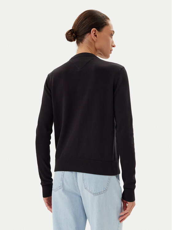 Tommy Jeans Tommy Jeans Sweter Essential DW0DW20159 Czarny Regular Fit