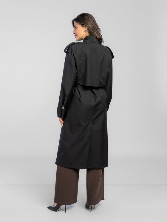 Salme Salme Trenčkot Amanda 2.0 Černá Regular Fit