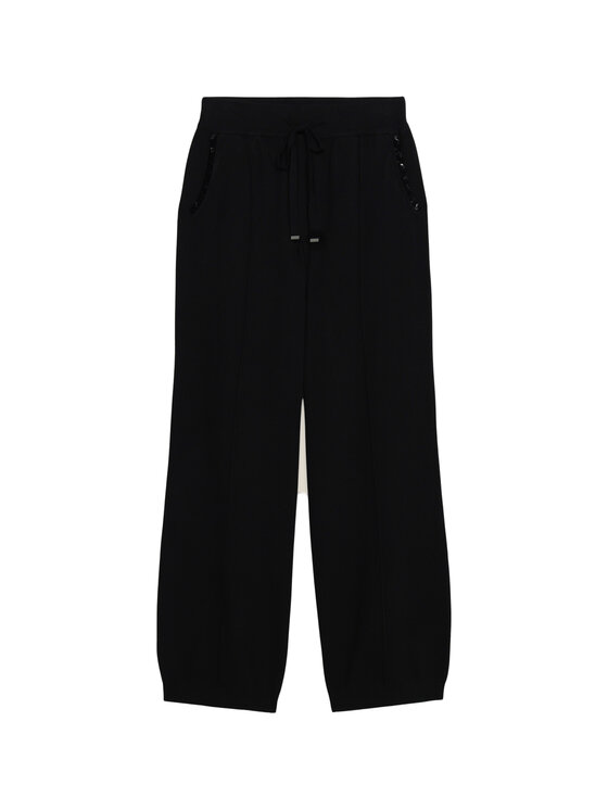 Oltre Oltre Pantaloni di tessuto P665J002342N033 Nero Baggy Fit