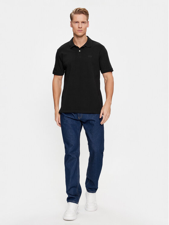 Gap Gap Polo 586306-03 Czarny Regular Fit