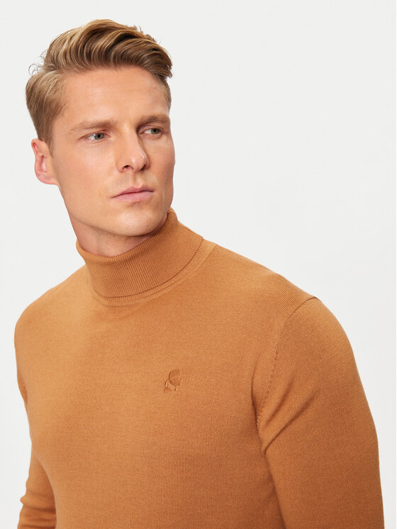 KARL LAGERFELD KARL LAGERFELD Dolčevita 655058 544399 Smeđa Regular Fit