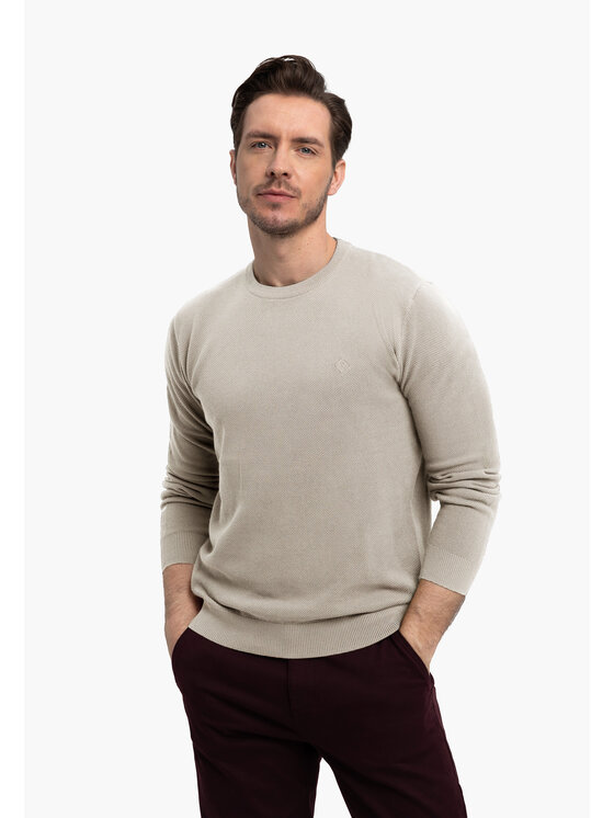 Volcano Volcano Sweter S-MIKO Szary Regular Fit