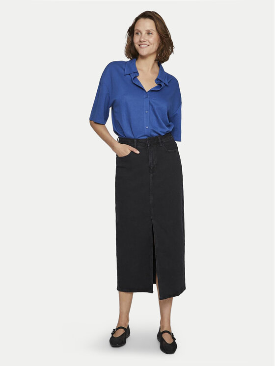 Vila Vila Farmer szoknya Jaf 14099736 Fekete Regular Fit