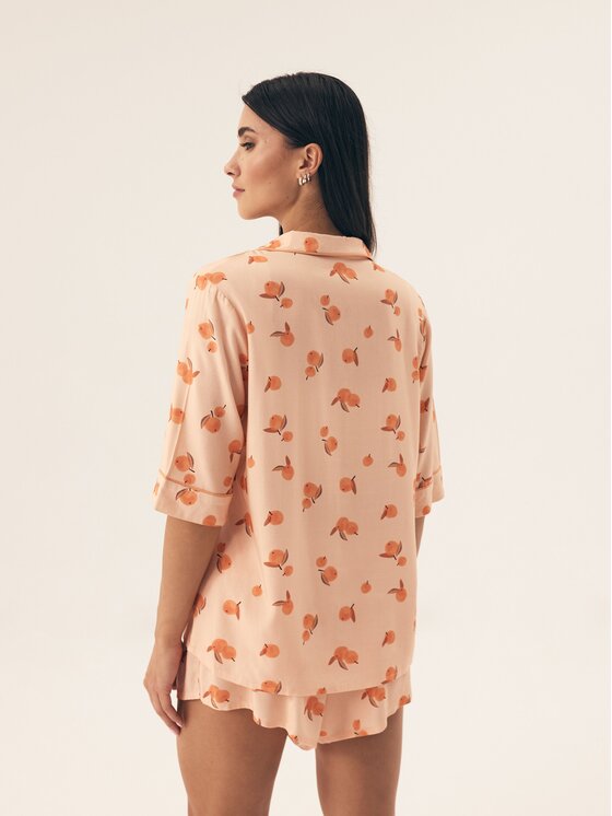 Henderson Henderson Piżama 42686 Pomarańczowy Regular Fit