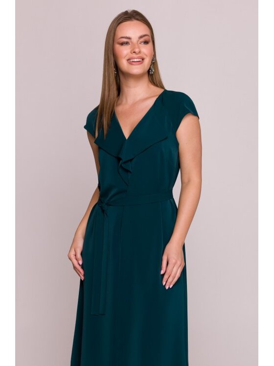 Stylove Stylove Sukienka codzienna S411 Zielony A-Line Fit