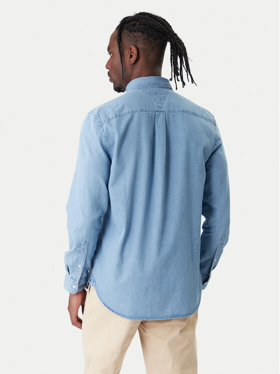 Tommy Hilfiger Tommy Hilfiger Džinsa krekls Bedford MW0MW41689 Zils Regular Fit