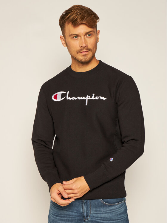 Champion Champion Суитшърт Script Logo 215211 Черен Custom Fit