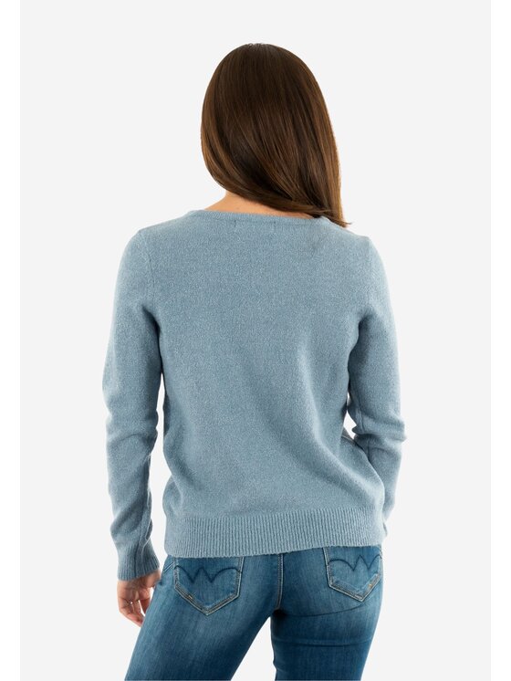 Yes Zee Yes Zee Maglione Maglia donna Celeste Regular Fit