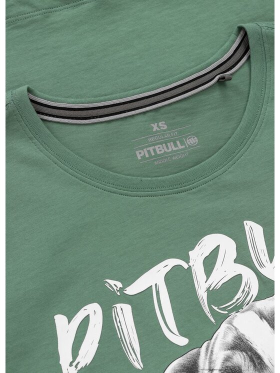 PITBULL PITBULL T-Shirt Koszulka damska PUPPY II XS Zielony Regular Fit