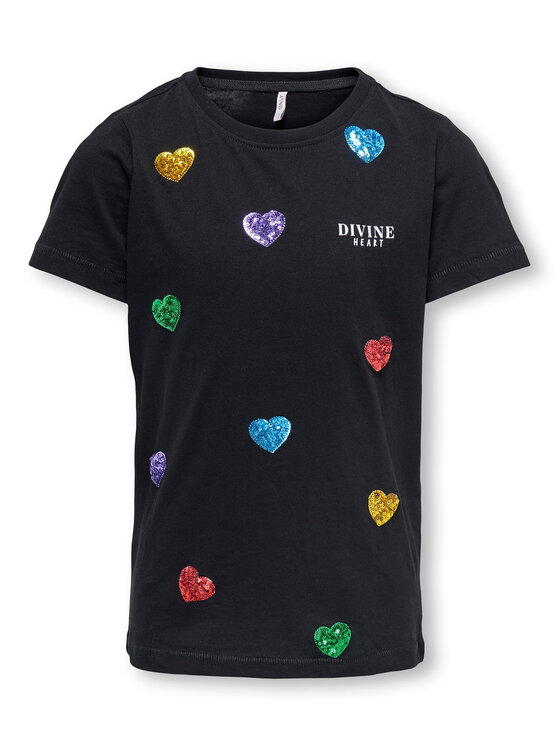 Kids ONLY Tricou 15286275 Negru Regular Fit
