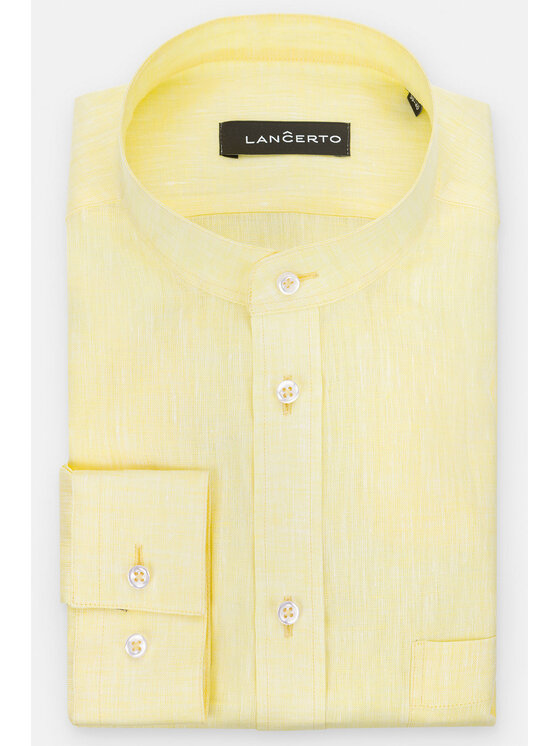 Lancerto Lancerto Koszula Girona KO051122000096.ZOLTY Żółty Regular Fit
