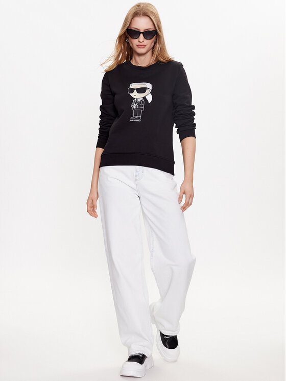 KARL LAGERFELD KARL LAGERFELD Μπλούζα Ikonik 2.0 230W1800 Μαύρο Regular Fit