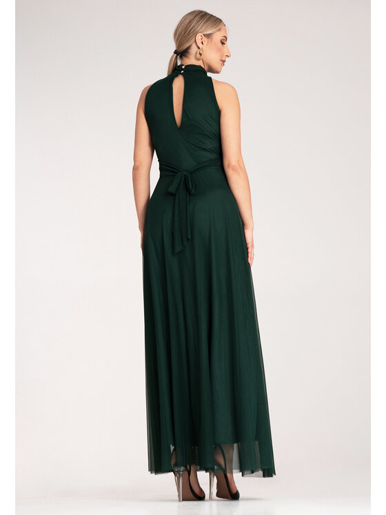 FIGL FIGL Abito da sera M1173 Verde Flared Fit