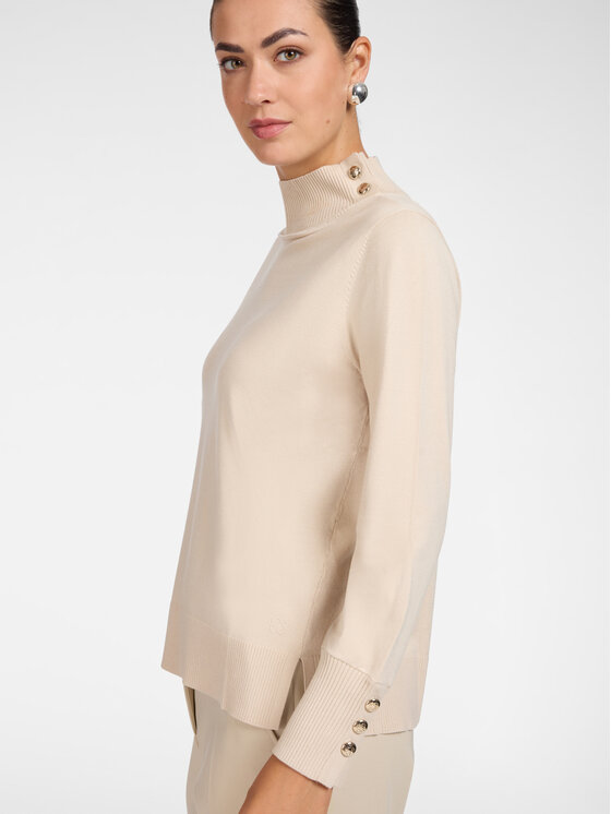 Elena Mirò Elena Mirò Dolcevita M039Z000800N002 Crema Regular Fit