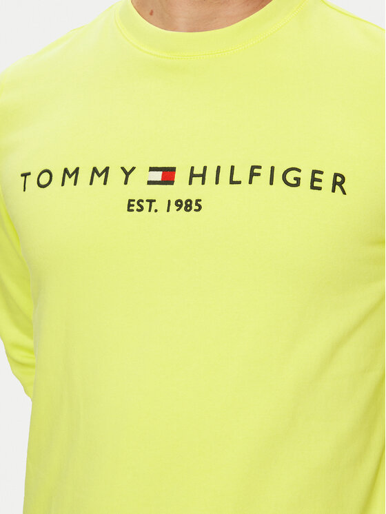 Felpa tommy hilfiger giallo fluo hotsell