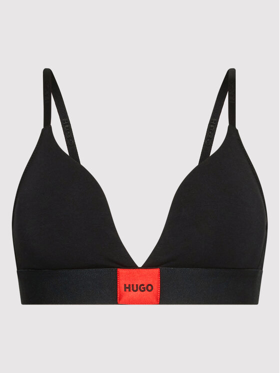 HUGO Hugo Bralette krūšturis Triangle Red Label 50469647 Melns