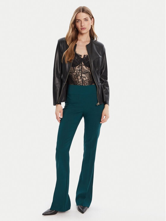 Rinascimento Rinascimento Dirbtinės odos striukė CFC0125192003 Juoda Slim Fit