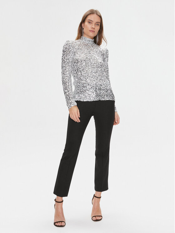 Bruuns Bazaar Bruuns Bazaar Bluzka BBW3766 Srebrny Regular Fit