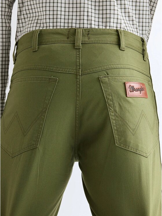 Wrangler Wrangler Spodnie materiałowe TEXAS Zielony Regular Fit
