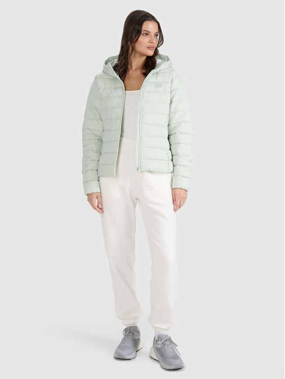 4F 4F Kurtka puchowa MIDSHOP TEXTILE Turkusowy Slim Fit