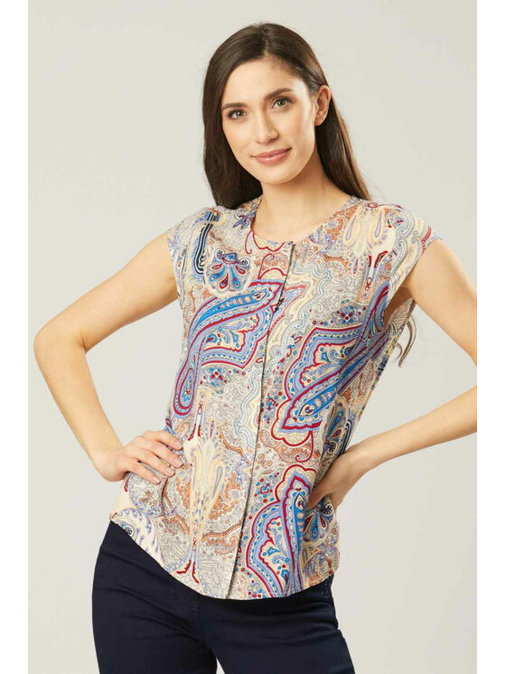 QUIOSQUE QUIOSQUE Blúzka COCO BLOUSE Farebná Regular Fit