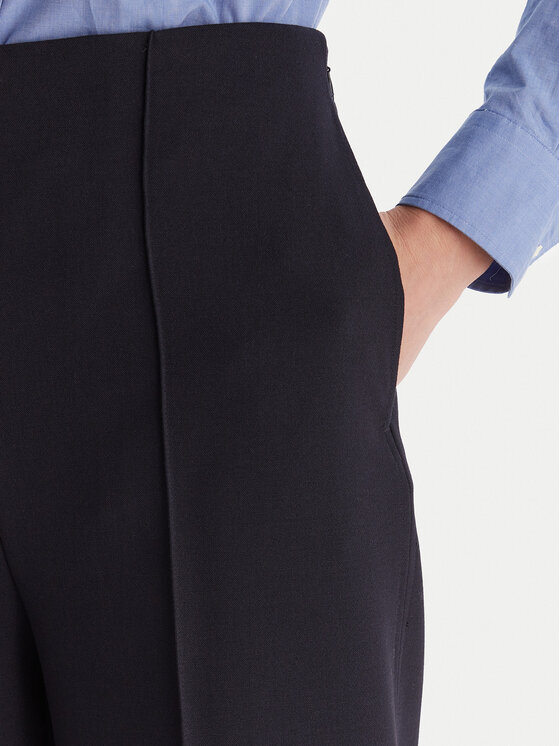 Tommy Hilfiger Tommy Hilfiger Palazzo kalhoty WW0WW48406 Tmavomodrá Wide Leg