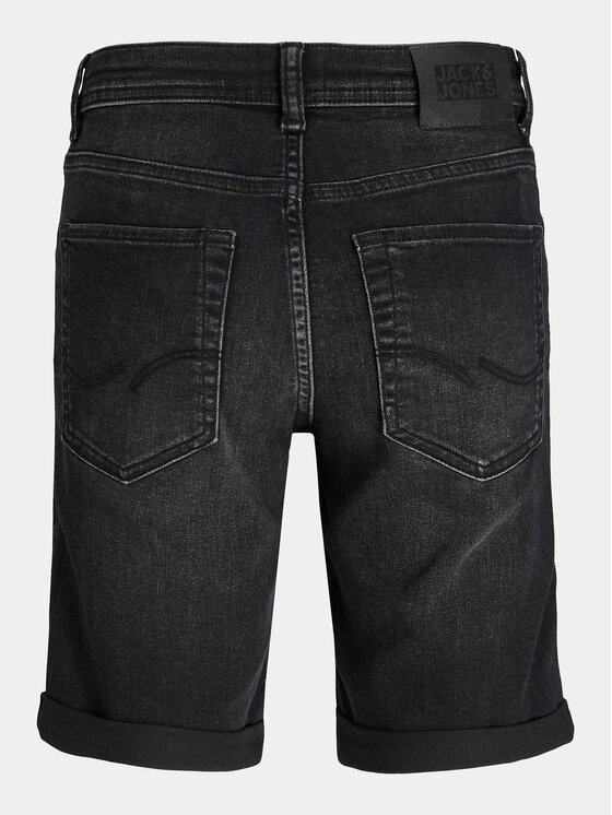 Jack & Jones Jack & Jones Szorty jeansowe Rick 12257394 Czarny Regular Fit