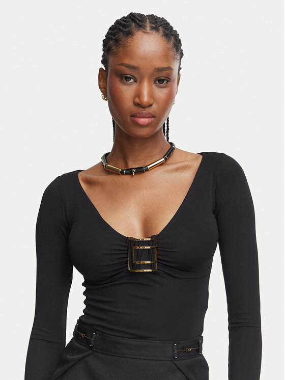 Elisabetta Franchi Elisabetta Franchi Блуза MD-005-67E2-V280 Черен Slim Fit