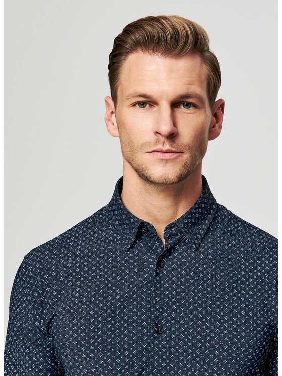 Pako Lorente Pako Lorente Koszula P26SF-1X-061 Granatowy Slim Fit
