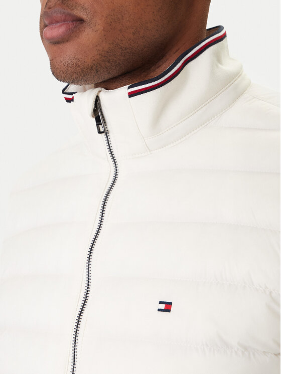 Tommy Hilfiger Tommy Hilfiger Bunda pro přechodné období Mix Media Ess MW0MW41329 Krémová Regular Fit