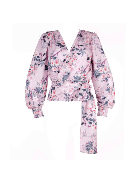 White Rvbbit White Rvbbit Bluzka Orchidea Fioletowy Regular Fit