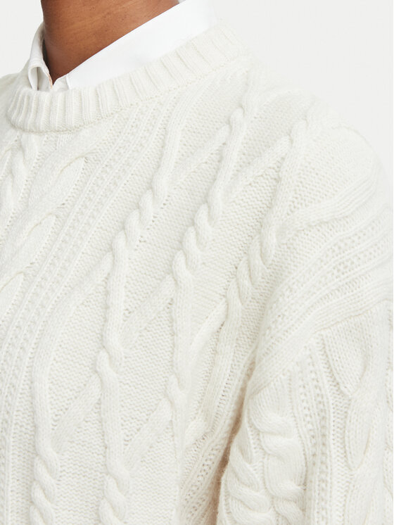 Tommy Hilfiger Tommy Hilfiger Sweter WW0WW51396 Beżowy jasny Regular Fit