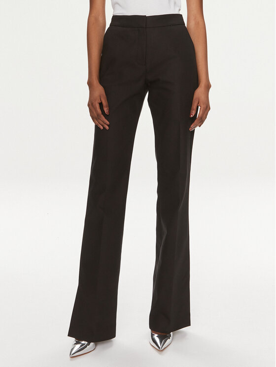 HUGO Hugo Pantaloni din material Haralie 50510436 Negru Straight Fit