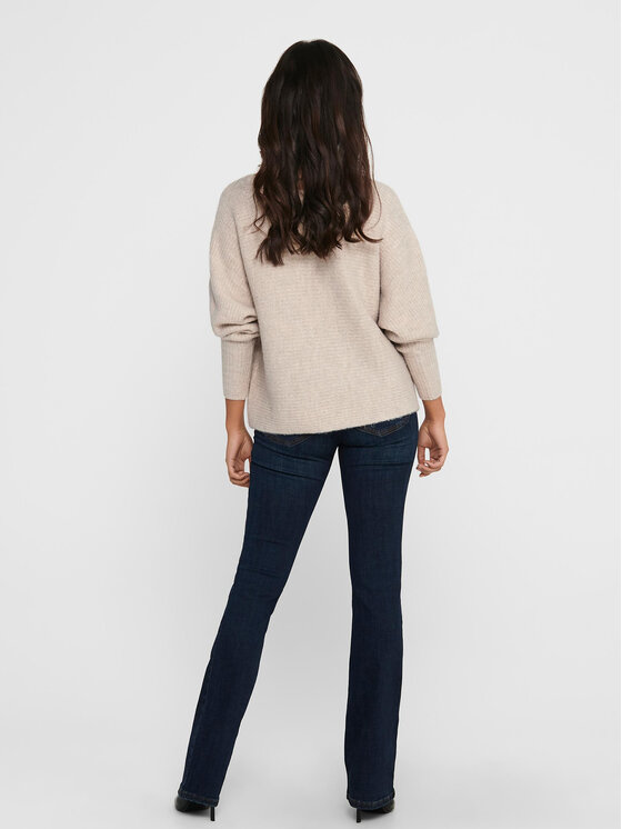 ONLY ONLY Sweter 15168705 Beżowy Regular Fit