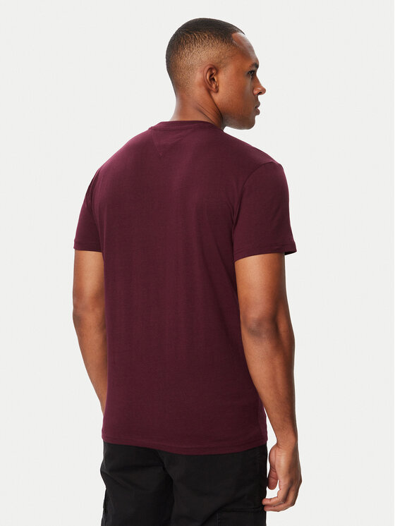 Tommy Jeans Tommy Jeans T-Shirt Linear Logo DM0DM20744 Fioletowy Regular Fit