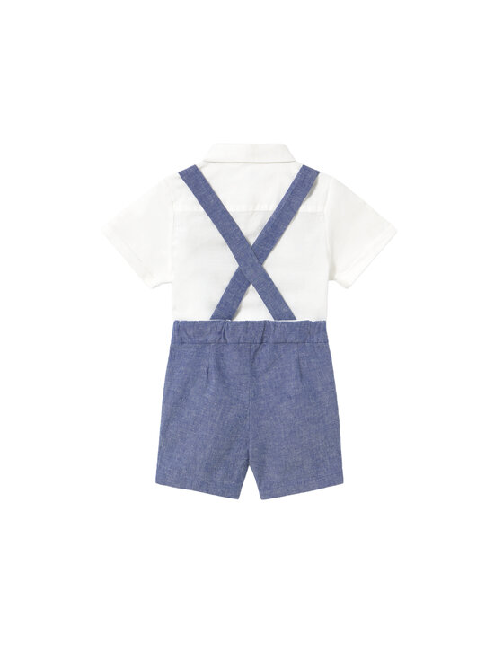 Mayoral Mayoral Completo camicia e pantaloncini 1226 Celeste Regular Fit