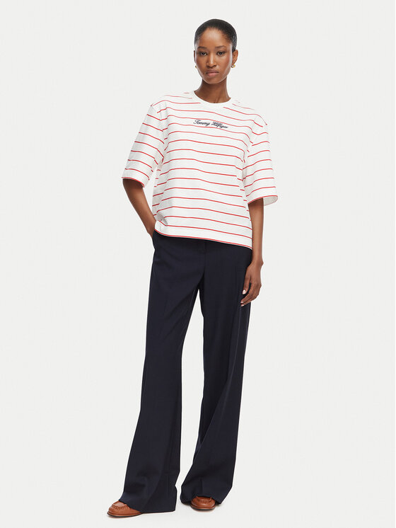 Tommy Hilfiger Tommy Hilfiger T-shirt Classic WW0WW50948 Bijela Relaxed Fit