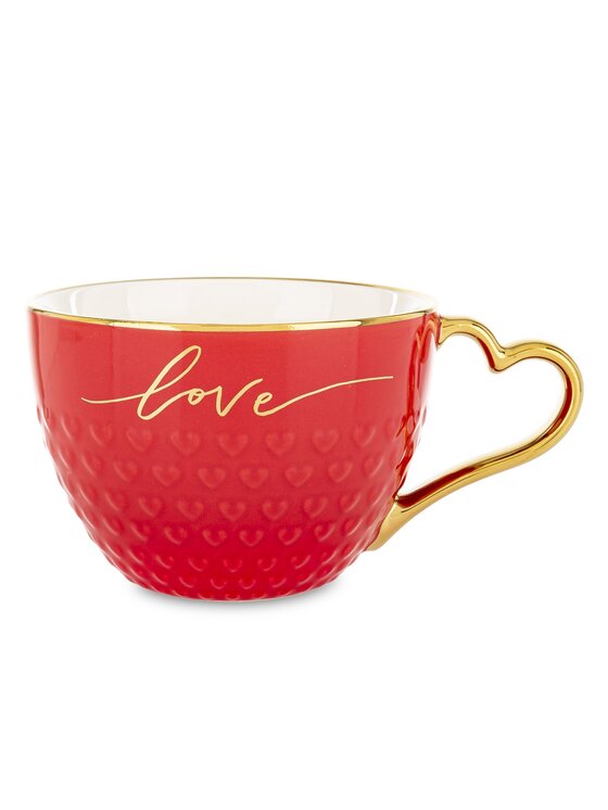 MIAhome MIAhome Filiżanka porcelanowa 500 ml LOVE Czerwony